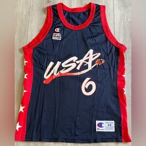 Vintage 1996 Champion Penny Hardaway USA Olympic Basketball Jersey NBA 44 Large